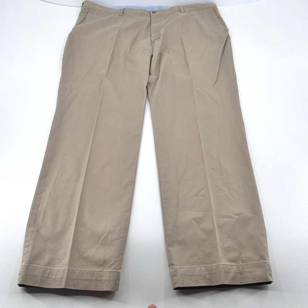 Polo Ralph Lauren Chino Pants Mens 44x34 Khaki Tan Stretch Classic Fit Preppy